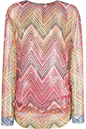 Missoni Geraffte Bluse mit Zickzackmuster
