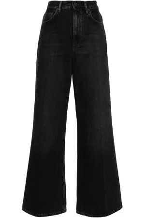 Acne Studios 2022F High-Rise-Jeans mit weitem Bein