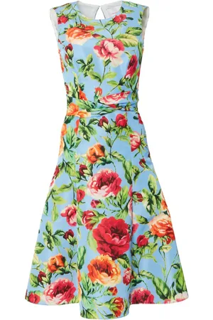 Carolina Herrera Ausgestelltes Kleid mit Rosen-Print