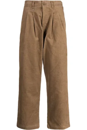 Chocoolate Gerade Cordhose mit Logo-Applikation