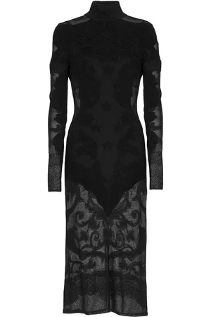 Balmain Fein gestricktes Midikleid