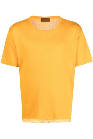 Alanui T-Shirt aus Leinen mit Logo-Stickerei