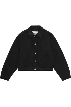 Ganni Geknöpfte Cropped-Jacke