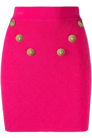 Balmain Gestrickter 6-Button Minirock