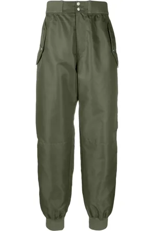 Alexander McQueen Gabardine-Hose mit Logo-Gravur