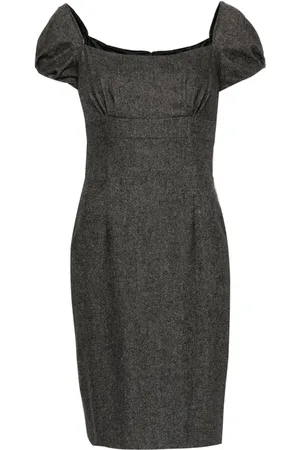 Dior 2010 Tweed-Kleid mit kurzen Ärmeln