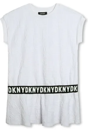 DKNY Kurzärmeliges Kleid mit Logo-Streifen