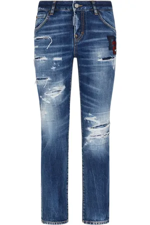 Dsquared2 Cropped-Jeans mit Logo-Patch
