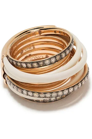 De Grisogono 18kt Rotgoldring mit Diamanten und Emaille