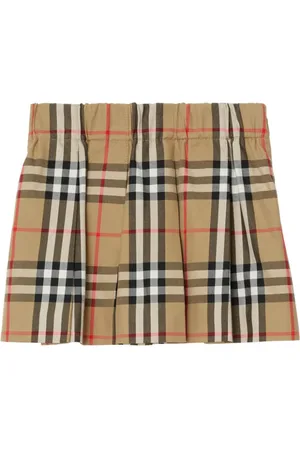 Burberry Faltenrock mit Check