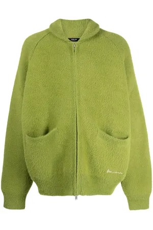 FIVE CM Gebürsteter Cardigan mit Logo-Stickerei