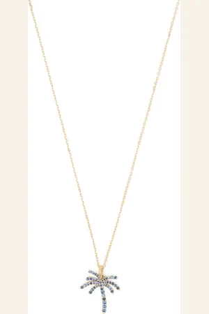 MAOR 18kt Paradisa Gelbgoldhalskette mit Saphir-Anhänger