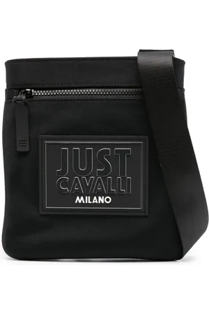 Roberto Cavalli Kuriertasche mit Logo-Patch