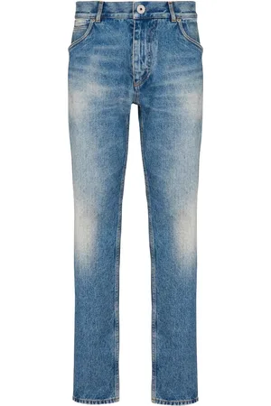 Balmain Halbhohe Straight-Leg-Jeans