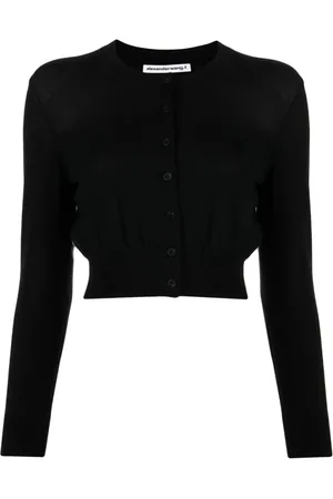 Alexander Wang Cropped-Cardigan mit Logo-Prägung