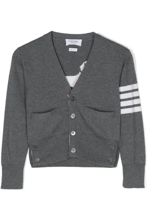 Thom Browne Intarsien-Cardigan mit V-Ausschnitt