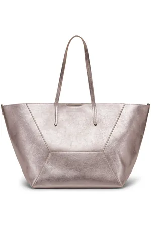 Brunello Cucinelli Metallic-Handtasche aus Leder