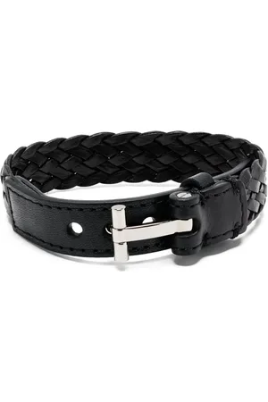 Tom Ford Gewebtes Lederarmband mit V-Verschluss
