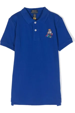 Ralph Lauren Pikee-Poloshirt mit Teddy-Stickerei