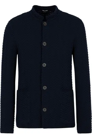 Giorgio Armani Cardigan mit Zickzackstickerei