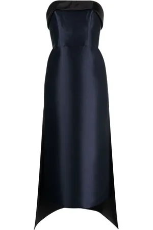 Amsale Schulterfreies Mikado Midikleid