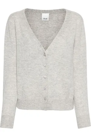 Allude Fein gestrickter Cardigan mit V-Ausschnitt