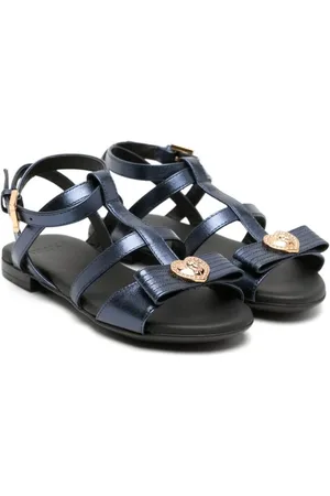 VERSACE Metallic-Sandalen mit Schleifendetail