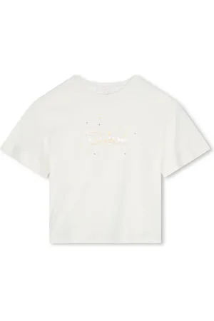Chloé T-Shirt aus Bio-Baumwolle mit Logo-Print