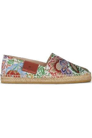 Etro Espadrilles mit blumiger Stickerei