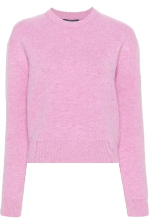 Balenciaga Melierter Pullover mit Logo-Patch
