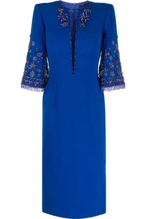 Jenny Packham Sandrine Midikleid mit Perlen