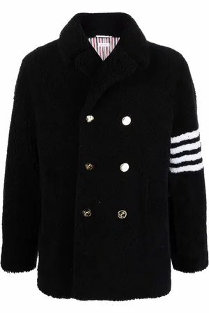 Thom Browne Cabanjacke aus Shearling mit Streifen