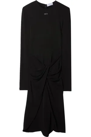 OFF-WHITE Drapiertes Midikleid