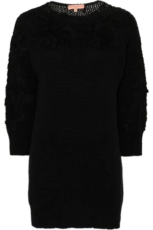 ERMANNO SCERVINO Gestrickter Pullover mit floraler Spitze