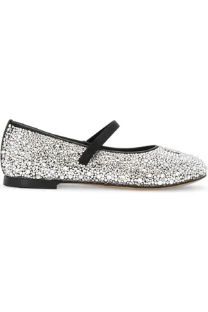 Dolce & Gabbana Strassverzierte Ballerinas mit Logo-Schild