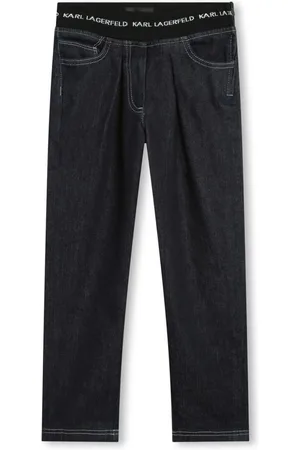Karl Lagerfeld Gerade Hose mit Logo-Bund