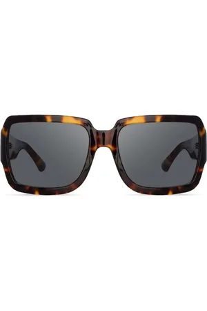 Linda Farrow Eckige Sonnenbrille in Schildpattoptik