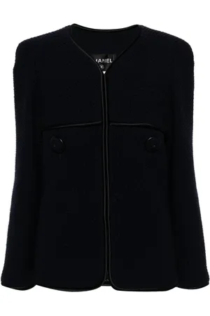 CHANEL Tweed-Jacke mit V-Ausschnitt