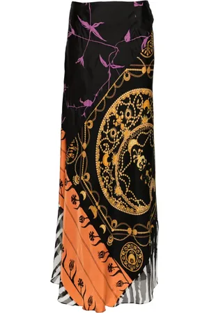 Marine Serre Midirock mit Print-Mix