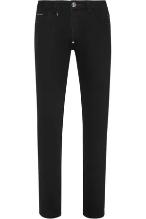 Philipp Plein Straight-Leg-Jeans mit Farbklecksen