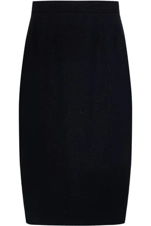 Dior 1990 Nadelstreifenrock mit Lurex