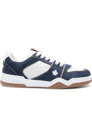 Dsquared2 Spiker Sneakers mit Jeanseinsätzen