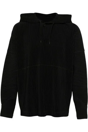 Issey Miyake Plissierter Hoodie mit Kordelzug