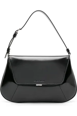 Amina Muaddi Ami Schultertasche aus Lackleder