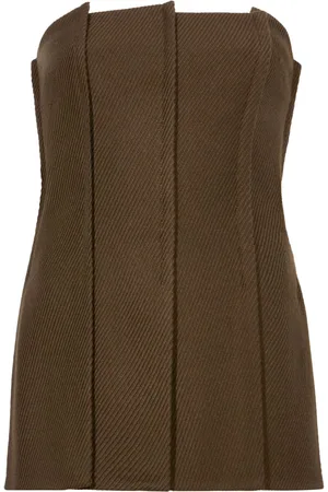 Proenza Schouler Schulterfreies Corinne Twill-Top