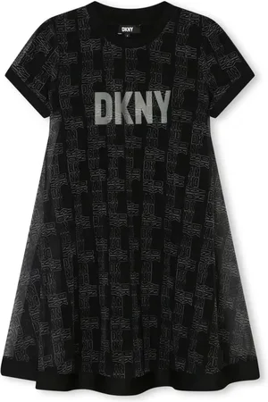 DKNY Kleid im Layering-Look mit Logo-Print