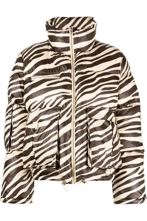 Cynthia Rowley Gefütterte Jacke mit Zebra-Print