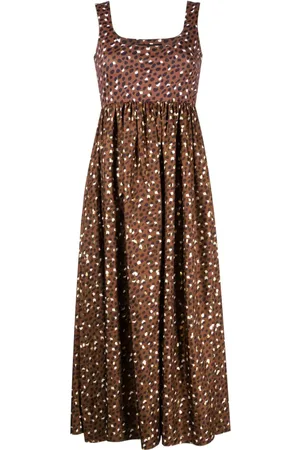 Cynthia Rowley Seidenkleid mit Leoparden-Print