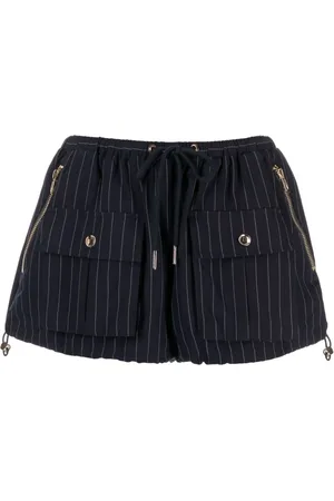 Cynthia Rowley Nadelstreifen-Shorts mit Kordelzugbund