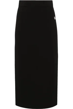 Dolce & Gabbana Midirock mit Logo-Schild